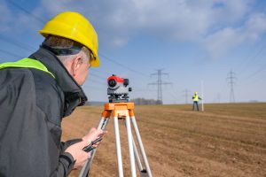 land surveyors preparing for land development