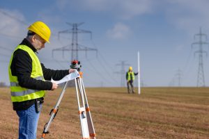 land surveyor in Odessa surveying land 