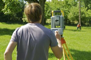 engineer conducting a land survey