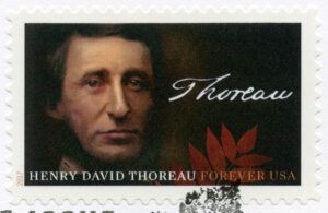 A stamp with Henry David Thoreau